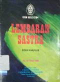 Lembaran Sastra, Edisi khusus, No. 19 Tahun 1996
