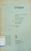 Lingua, International Review of General Linguistics Volume 30