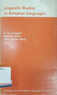Linguistic Studies in Romance Languages
