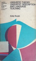 Linguistic theory, linguistic description and language teaching