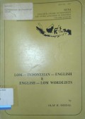 Lom-Indonesian-English & English- Lom Wordlists, Vol. 28/29
