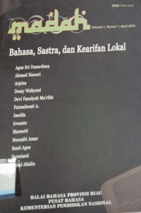 Madah: Jurnal Bahasa dan Sastra, Volume 1, Nomor 1, April 2010