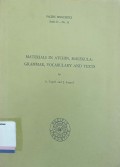 Materials in atchins, malekula: grammar, vocabulary and texts