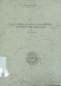 Materials in new guinea pidgin (coastal and lowlands)