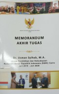 Memorandum Akhir Tugas Dr. Usman Syihab, M.A.
