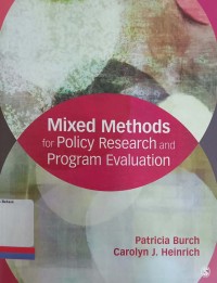 Mixed methods for policy research and program evaluation