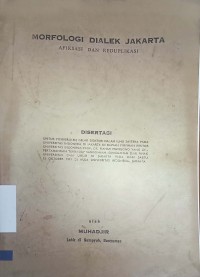 Morfologi Dialek Jakarta afiksasi dan reduplikasi