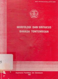 Morfologi dan sintaksis bahasa tontemboan