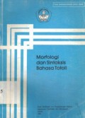 Morfologi dan sintaksis bahasa totoli