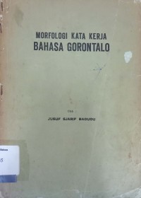 Morfologi kata kerja Bahasa Gorontalo