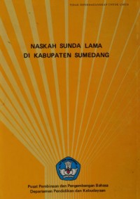 Naskah Sunda Lama di Kabupaten Sumedang