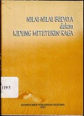 Nilai-nilai budaya dalam kidung mituturin raga