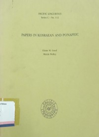 Papers in kosraean and ponapeic