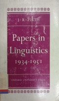 Papers in linguistics 1934-1951