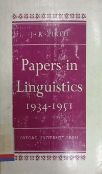 Papers in linguistics 1934-1951