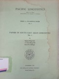 Papers in south east asian linguistics no. 1