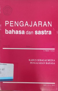 Pengajaran Bahasa dan Sastra Tahun VII Nomor 4 1981