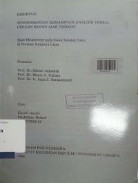 Pengembangan kemampuan analogi verbal dengan bahan ajar terpadu