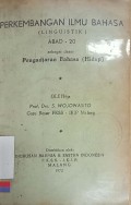 Perkembangan ilmu bahasa (linguistik) abad ke - 20 : Sebagai dasar pengadjaran bahasa (hidup)