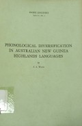 Phonological diversification in australian new guinea highlands languages