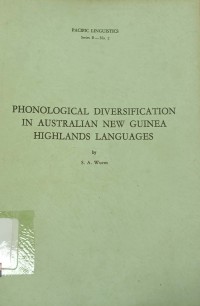Phonological diversification in australian new guinea highlands languages