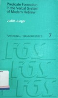 Predicate formation in the verbal system of modern Hebrew