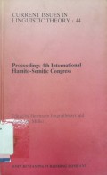 Proceedings of the fourth international Hamito-Semitic congress