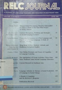 RELC Journal, Vol. 27, No. 1, June 1996