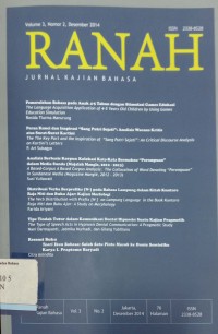 Ranah: Jurnal Kajian Bahasa, Volume 3, Nomor 2, Desember 2014