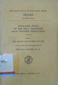 Religious texts of the oral tradition from western new-guinea ( part A )
