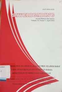 Sawerigading: Jurnal Bahasa dan Sastra, Volume 19, Nomor 1, April 2013