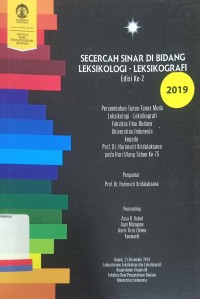 Secercah Sinar di Bidang Leksikologi-Leksikografi Edisi Ke-2