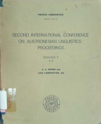 Second international conference on austronesian linguistics: proceedings