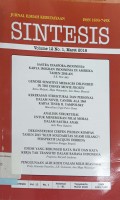 Sintesis: Jurnal Ilmiah Kebudayaan, Vol. 12, No. 1, Maret 2018