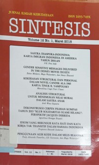 Sintesis: Jurnal Ilmiah Kebudayaan, Vol. 12, No. 1, Maret 2018