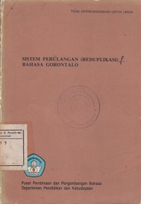 Sistem perulangan (reduplikasi) Bahasa Gorontalo