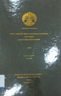 Skema kognitif sebagai representasi spasial suku Baduy: kajian semantik kognitif