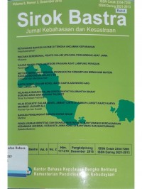 Image of Sirok Bastra: Jurnal Kebahasaan dan Kesastraan, Volume 6 Nomor 2, Desember 2018