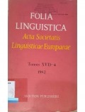 Folia Linguistica: acta societatis linguisticae eropaeae, Tomus XVI/1-4 1982