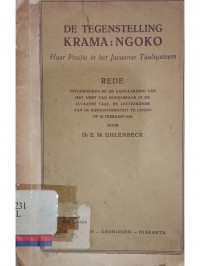 De Tegenstelling Krama: Ngoko