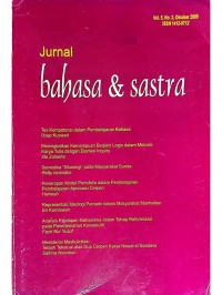 Jurnal Bahasa dan Sastra, Vol 5, No. 2, Oktober 2005