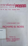 Pasaa: Special issue Vol VI, Nos 1 & 2, October 1976