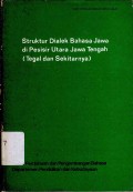 Struktur dialek bahasa Jawa di pesisir utara Jawa Tengah (Tegal dan sekitarnya)