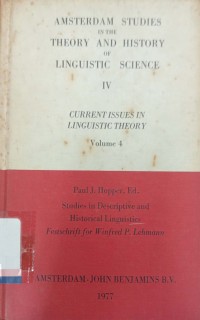 Studies in Descriptive and Historical Linguistics