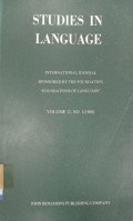 Studies in language  Volume 12 no 1 (1988)