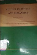 Studies in syntax and semantics