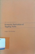 Syntatic derivation of tagalog verbs