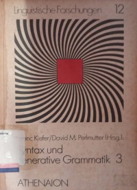 Syntax und Generative Grammatik 3
