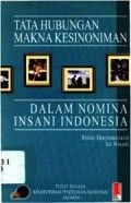 Tata hubungan makna kesinoniman dalam nomina insani Indonesia