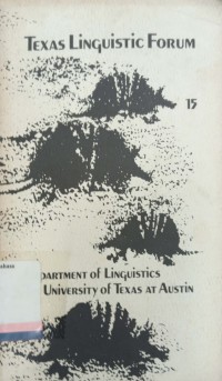 Texas Linguistic Forum 15